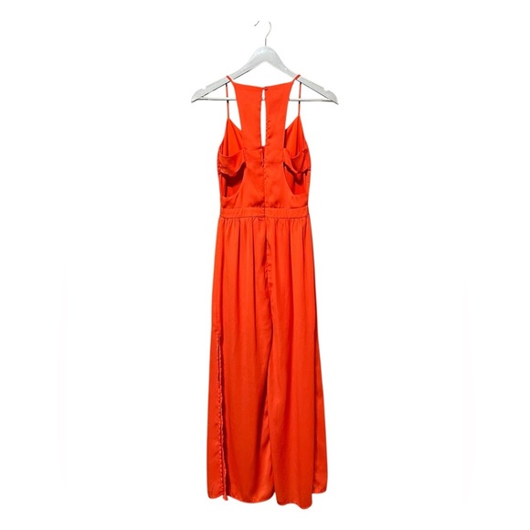 San Souci Reddish Orange Spaghetti Strap Maxi Dress (Size XS) Flowy Summer Style - Picture 2 of 11